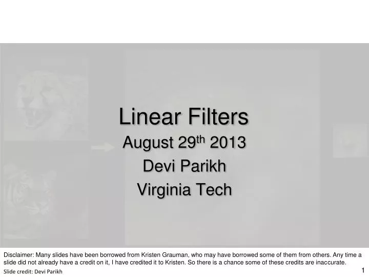 linear filters