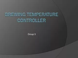 Brewing Temperature Controller