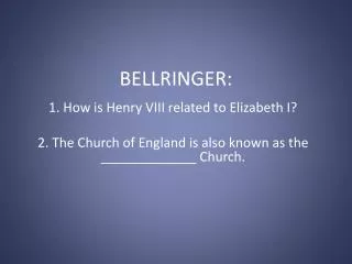 BELLRINGER: