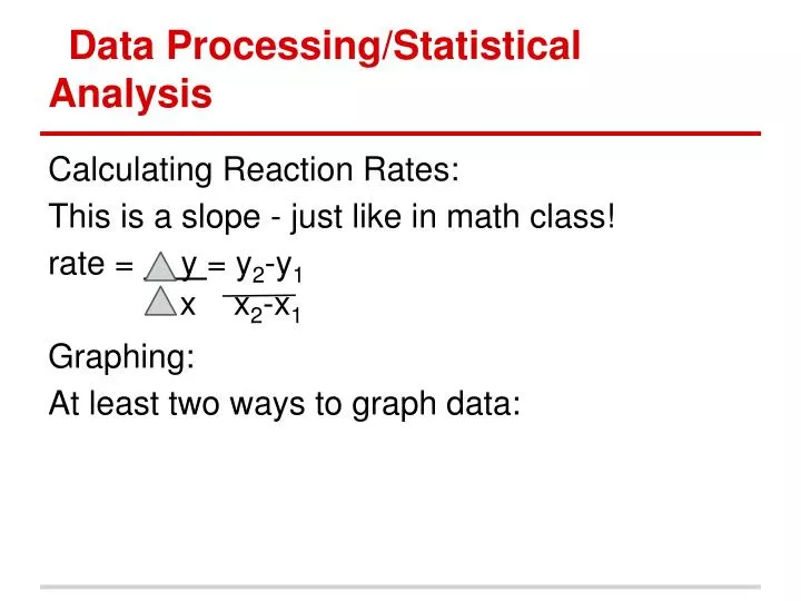 data processing statistical analysis