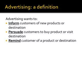 Advertising: a definition