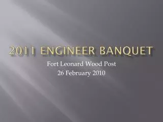2011 Engineer Banquet