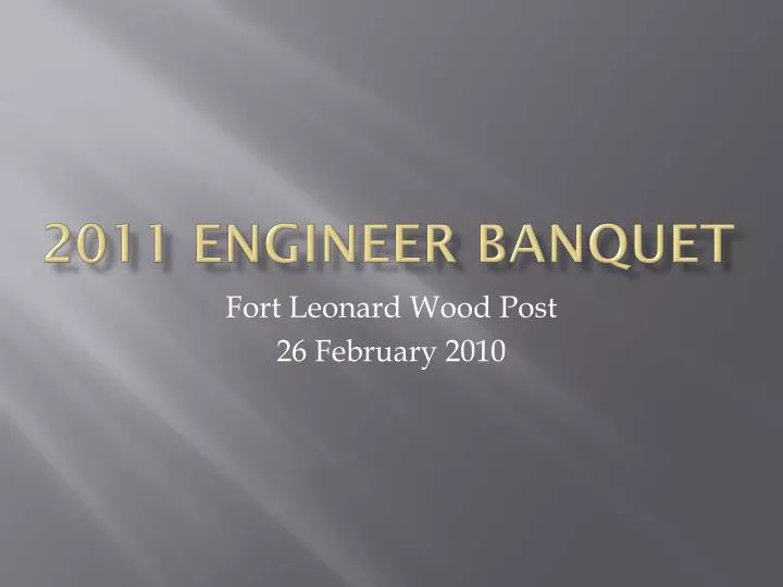 2011 engineer banquet