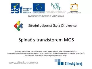 sp na s tranzistorem mos