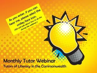 Monthly Tutor Webinar