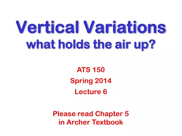 vertical variations what holds the air up