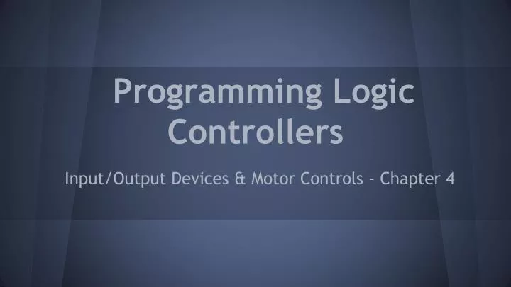 programming logic controllers