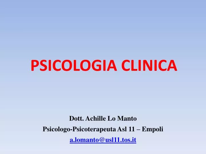 psicologia clinica