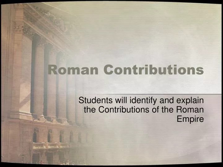 roman contributions