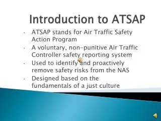 Introduction to ATSAP