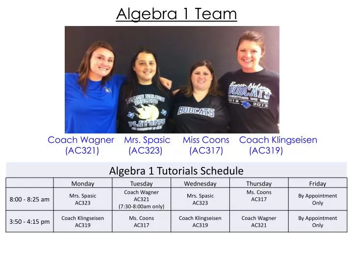 algebra 1 team
