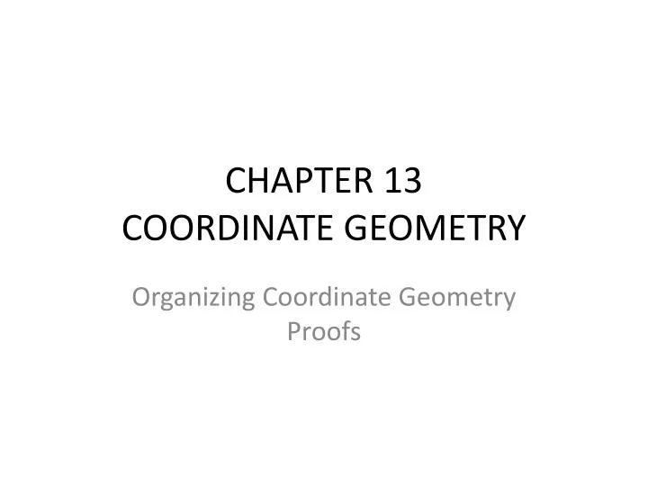 chapter 13 coordinate geometry