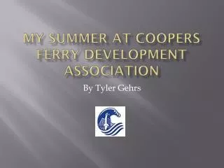 My Summer at coopers ferry Development Association