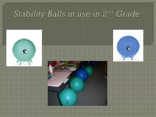 Stability Balls in use in 2 nd Grade