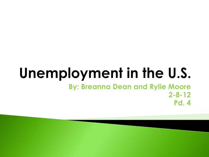 unemployment in the u s