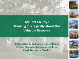 Adjunct Faculty : Thinking Strategically about this Valuable Resource