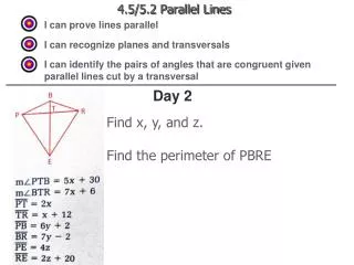 4.5/5.2 Parallel Lines