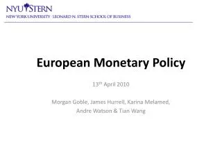 European Monetary Policy