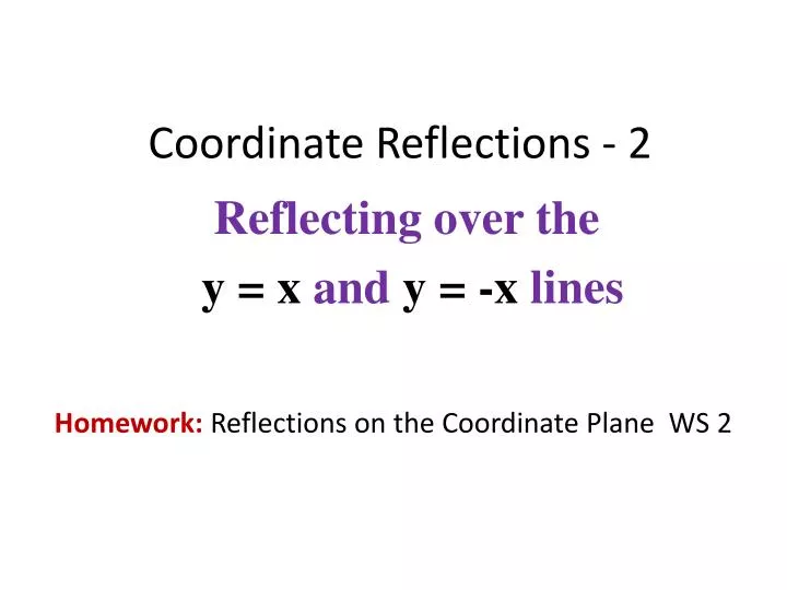 coordinate reflections 2