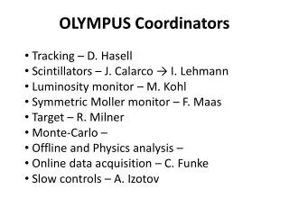 OLYMPUS Coordinators
