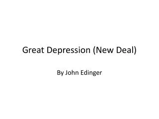 Great Depression (New Deal)