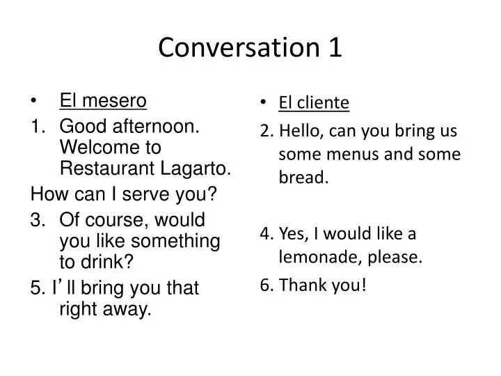 conversation 1