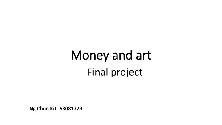 money and art