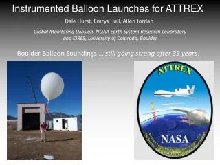 Instrumented Balloon Launches for ATTREX
