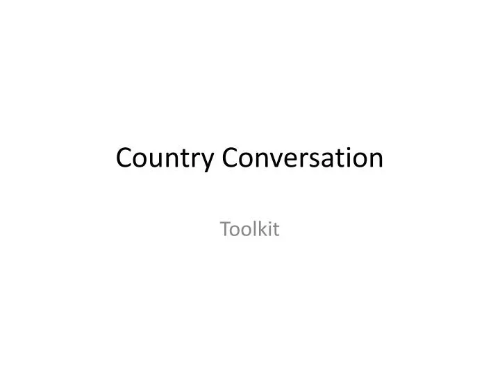 country conversation