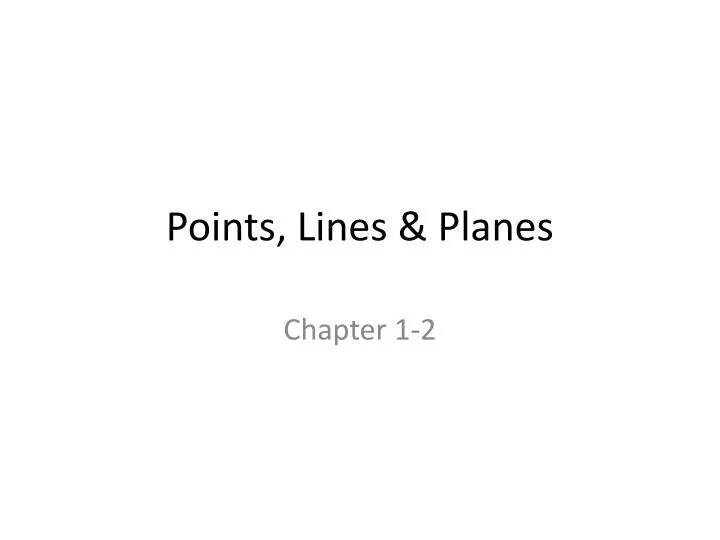 points lines planes