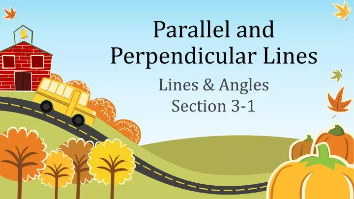 parallel and perpendicular lines