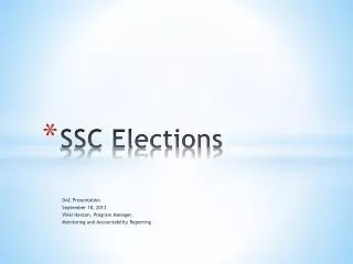 SSC Elections