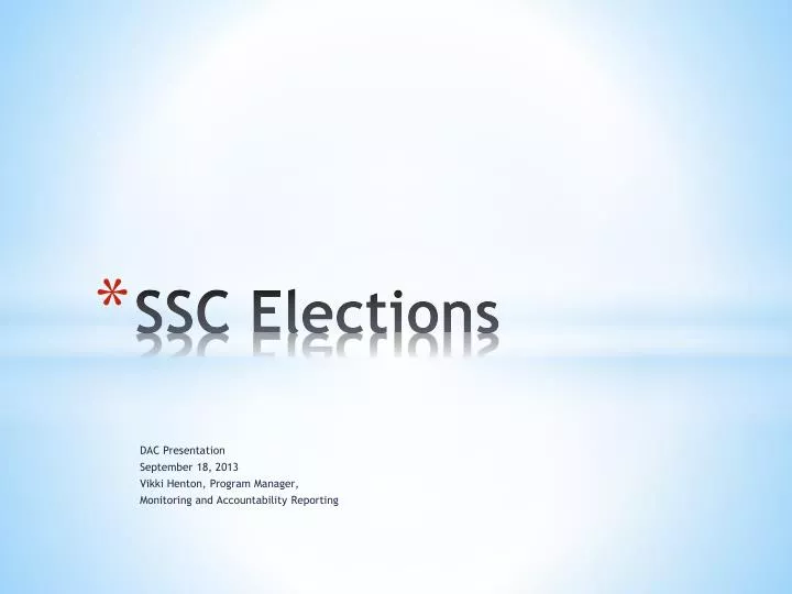 ssc elections