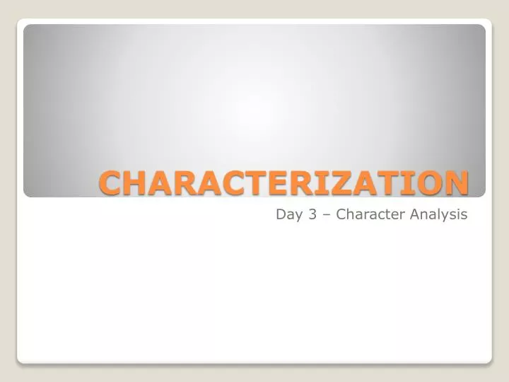 characterization