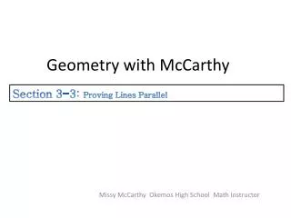 geometry with mccarthy