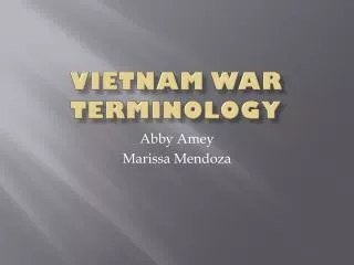 Vietnam War Terminology