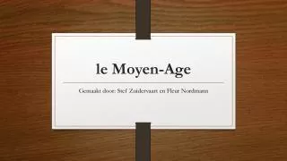 le moyen age