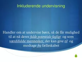 inkluderende undervisning