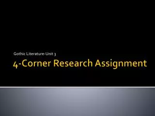 4-Corner Research Assignment
