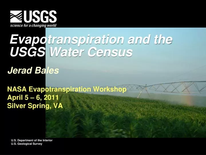 evapotranspiration and the usgs water census