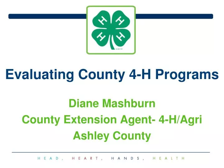 evaluating county 4 h programs