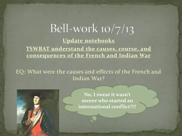 bell work 10 7 13