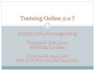 toetsing online 2 o
