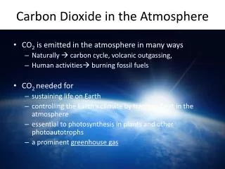 Carbon Dioxide in the Atmosphere