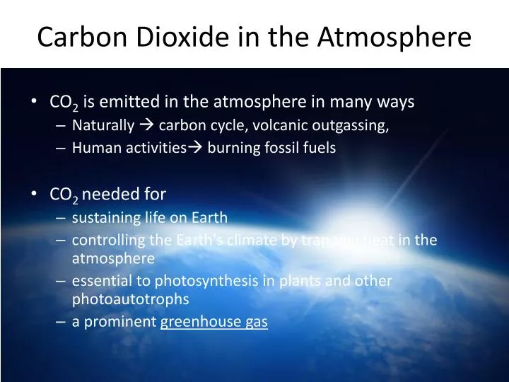 carbon dioxide in the atmosphere