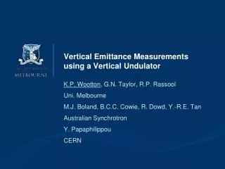 Vertical Emittance Measurements using a Vertical Undulator
