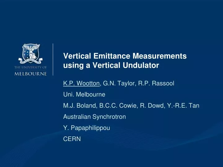 vertical emittance measurements using a vertical undulator