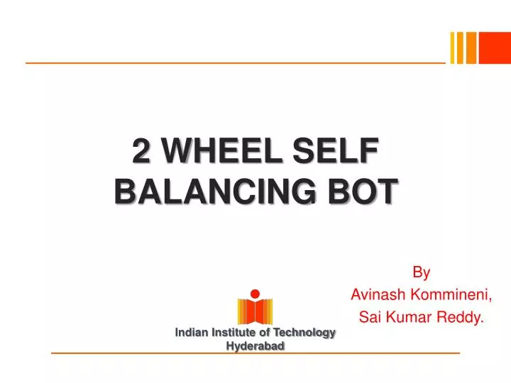 2 wheel self balancing bot
