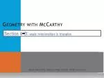 Geometry with McCarthy - slide 1
