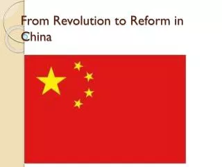 from revolution to reform in china